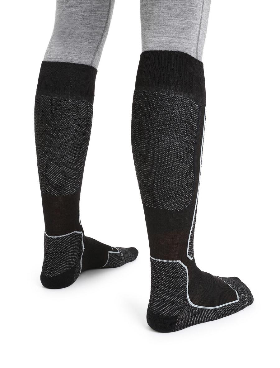 Chaussettes Icebreaker Merino Ski+ Light Over the Calf Homme Noir | FR 1014HAPK